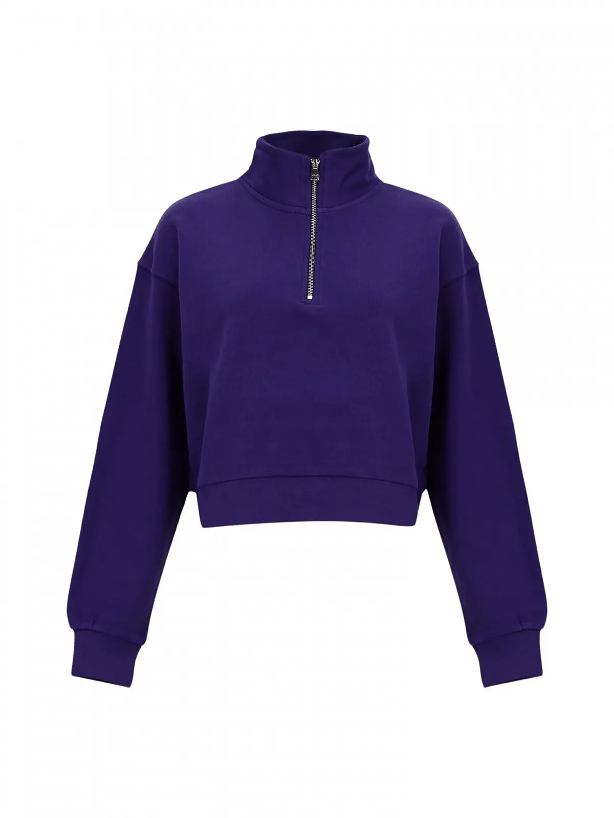 Свитшот LTB Jeans Nopele - Короткий приталенный хлопковый пуловер на молнии - Синий размер M, фото №1