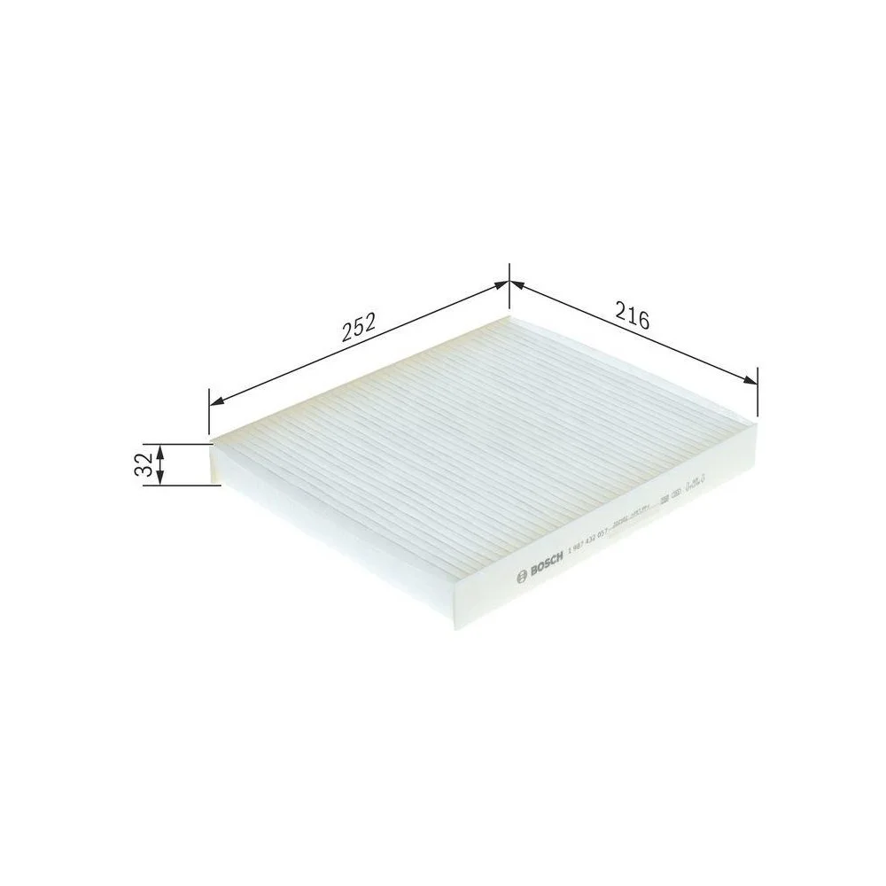 Фильтр салона BOSCH 1 987 432 057 AUDI SEAT SKODA VW, фото №1