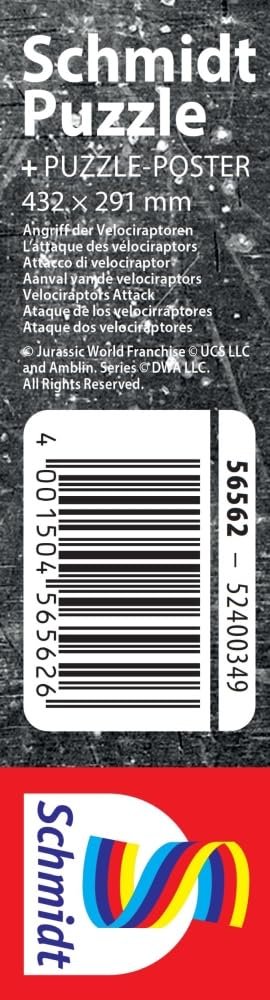 Пазл Schmidt Spiele Jurassic World 56562 Attack of Velociraptors 150 деталей травяной картон, фото №2
