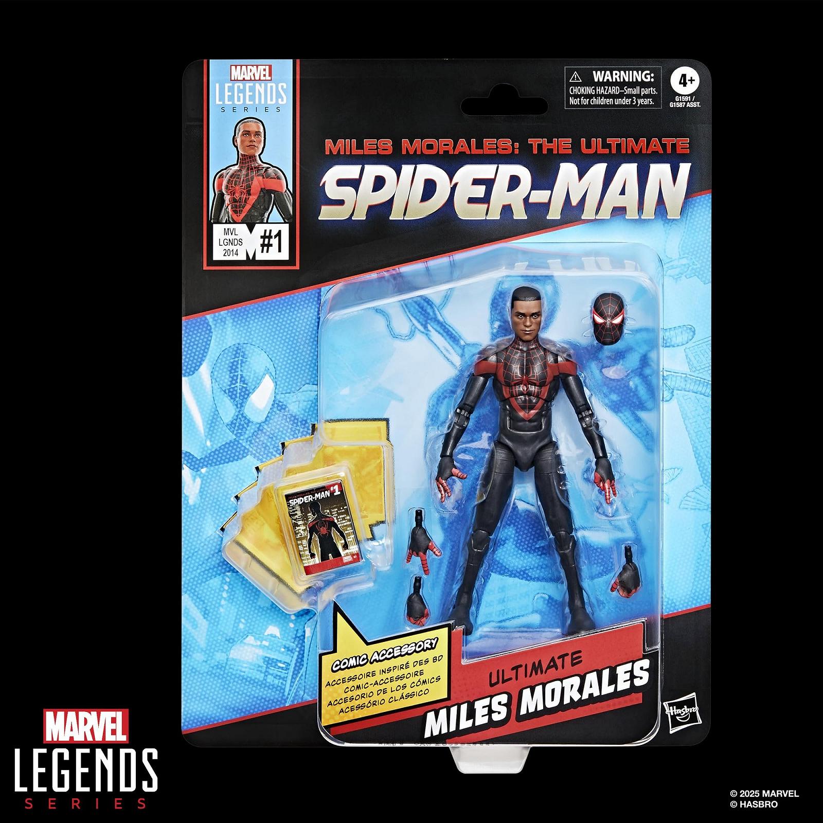Фигурка Человек-паук Майлз Моралес Marvel Legends Series Ultimate, Черный, фото №2