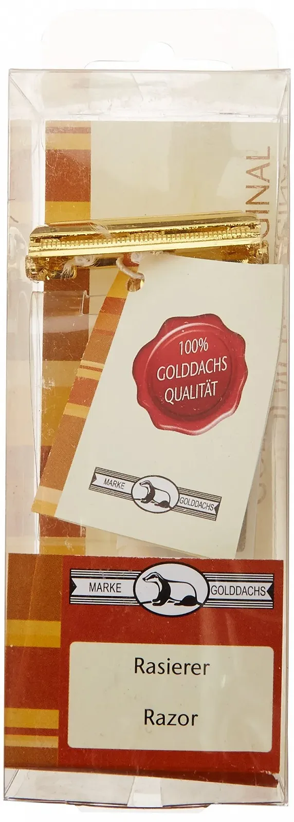 Т-образная бритва Golddachs Double Blade Gold, фото №3