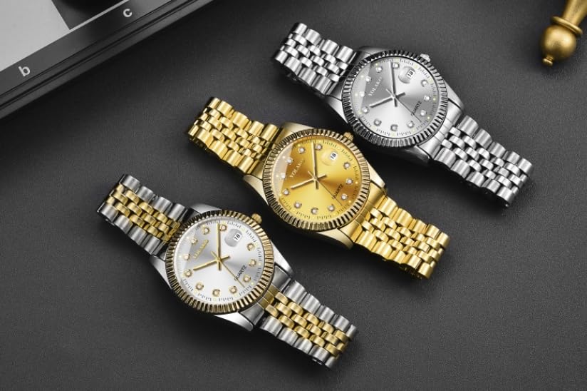 Часы JOATVEE Классический Кварцевый Мужской Из Нержавеющей Стали С Бриллиантами, фото №3