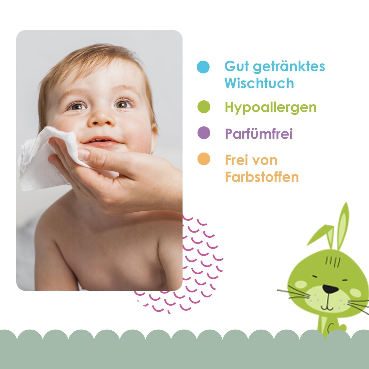 Салфетки влажные Cleanic Baby Eco Pure Water для детей, 99% вода, с аллантоином, без запаха, 50 штук, фото №7