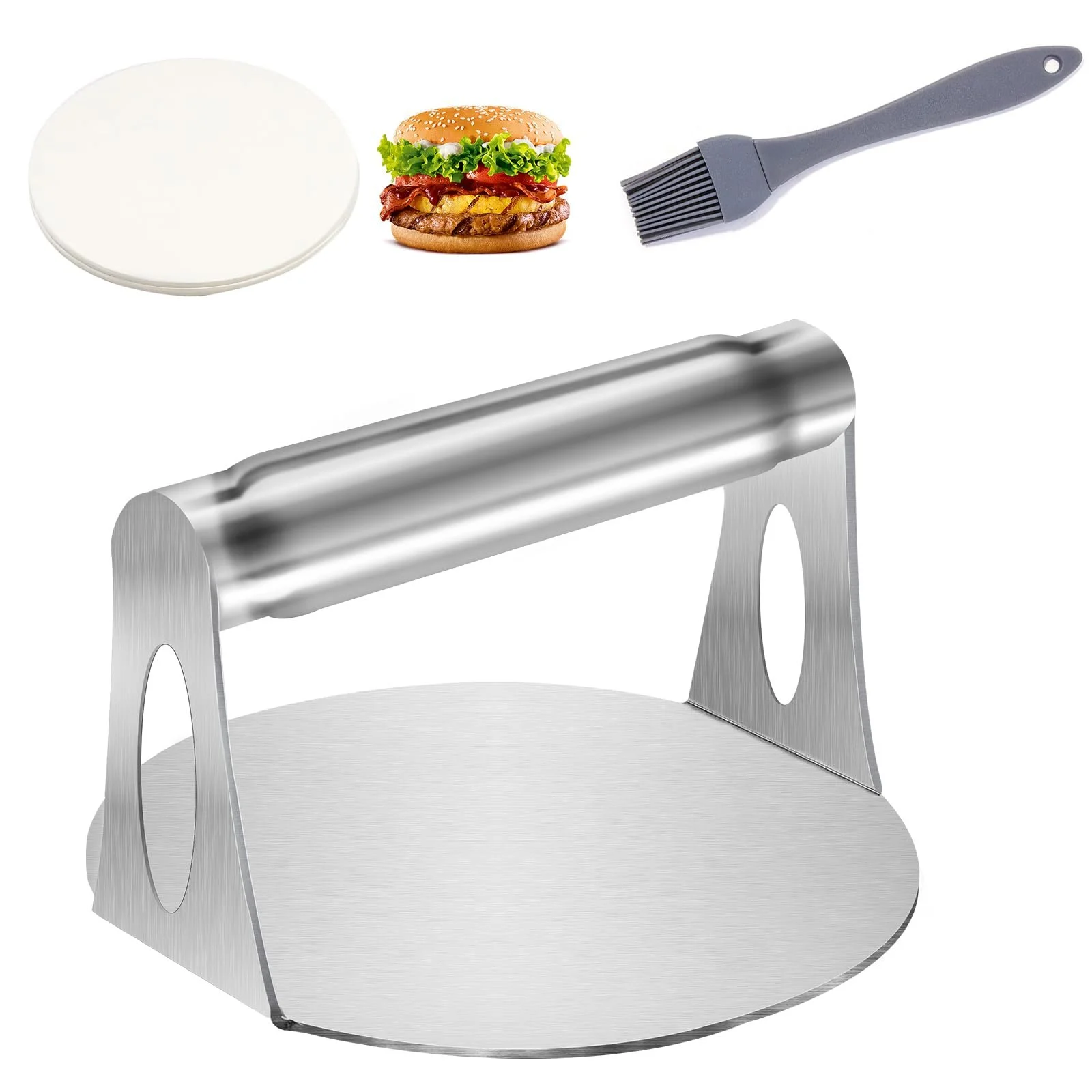 Пресс для бургеров 304 Stainless Steel 5.5 дюйма круглый, фото №1