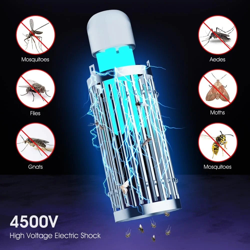 Лампа-пастка для комах електрична 20 Вт 9 Вт LED 4500 В 1.5 м кабель, фото №2