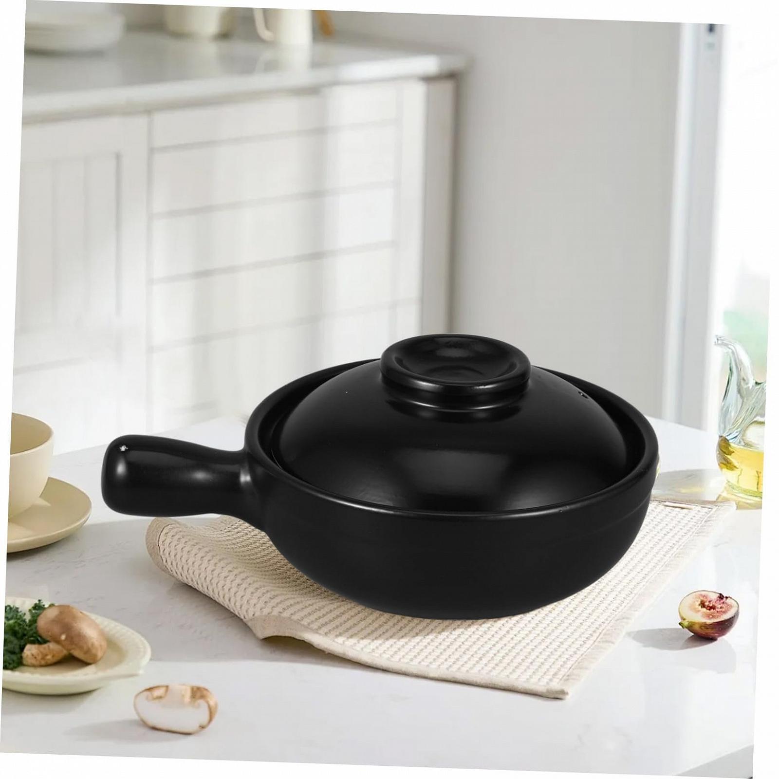 Горшок керамический SOLUSTRE терракотовый с крышкой термостойкий 900 мл, фото №8