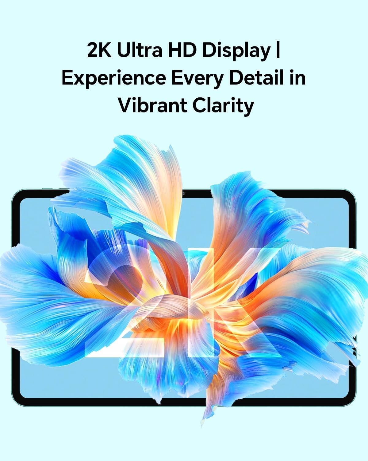 Планшет ODEA A12 12" (4+8)/128Гб 5G 8-ядер Android 15 8000 мАч Черный-голубой, фото №3