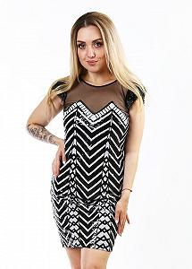 Платье GUESS S Черно-белый (GDG-w74k32waa00-Black-and-white) - Фото 1