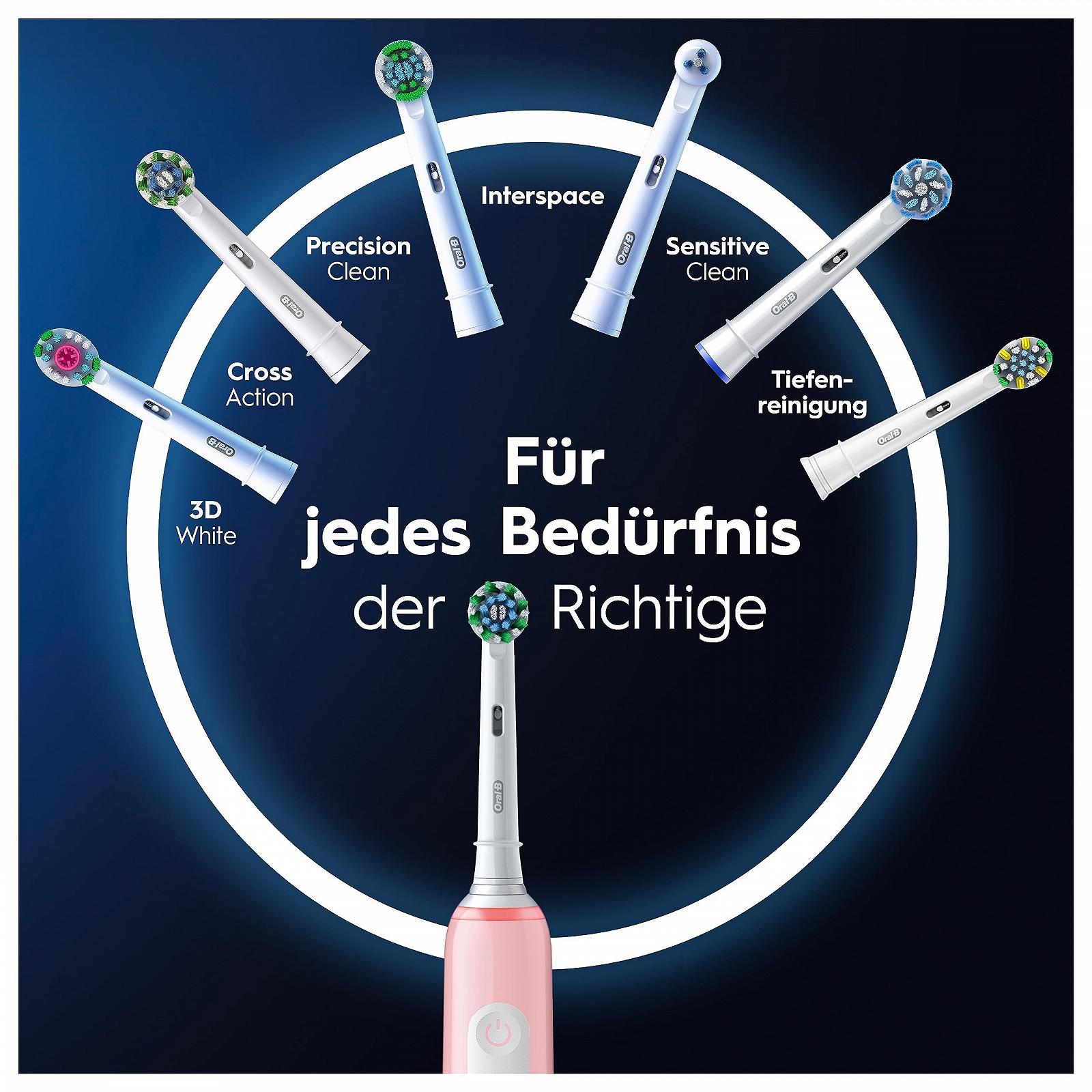 Зубная щетка Oral-B Pro 3 3000 Cross Action розовая, фото №6