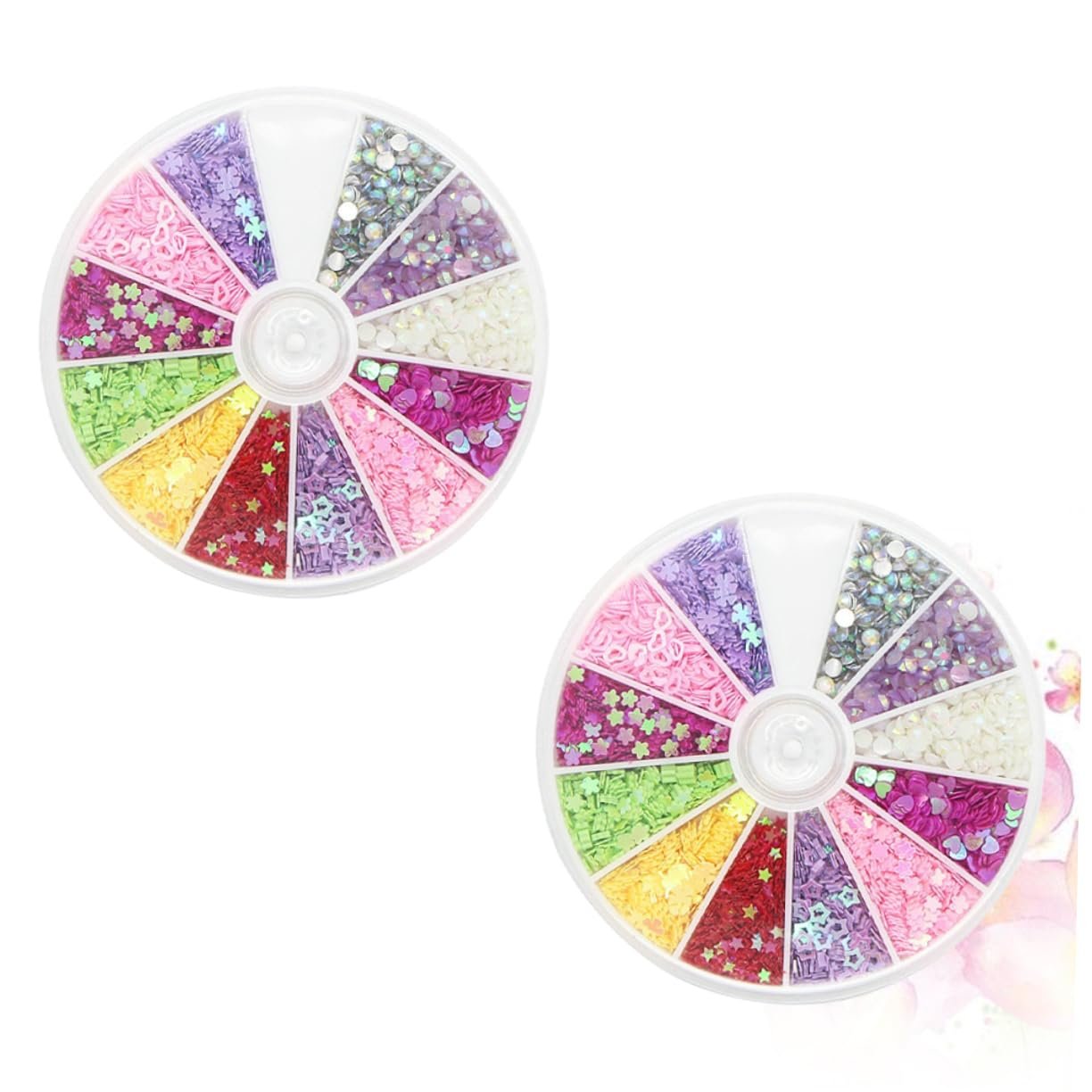 Блискітки для манікюру 2 коробки, наклейки на нігті, блискітки, фото №8