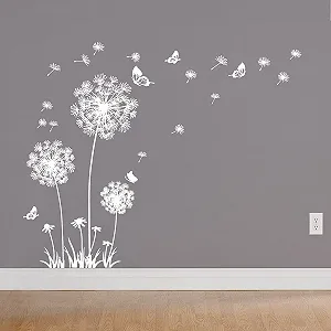Наклейки на стіни Dandelions XXL 165 x 130 см 2 шт білі synthetic.ua - Фото 1