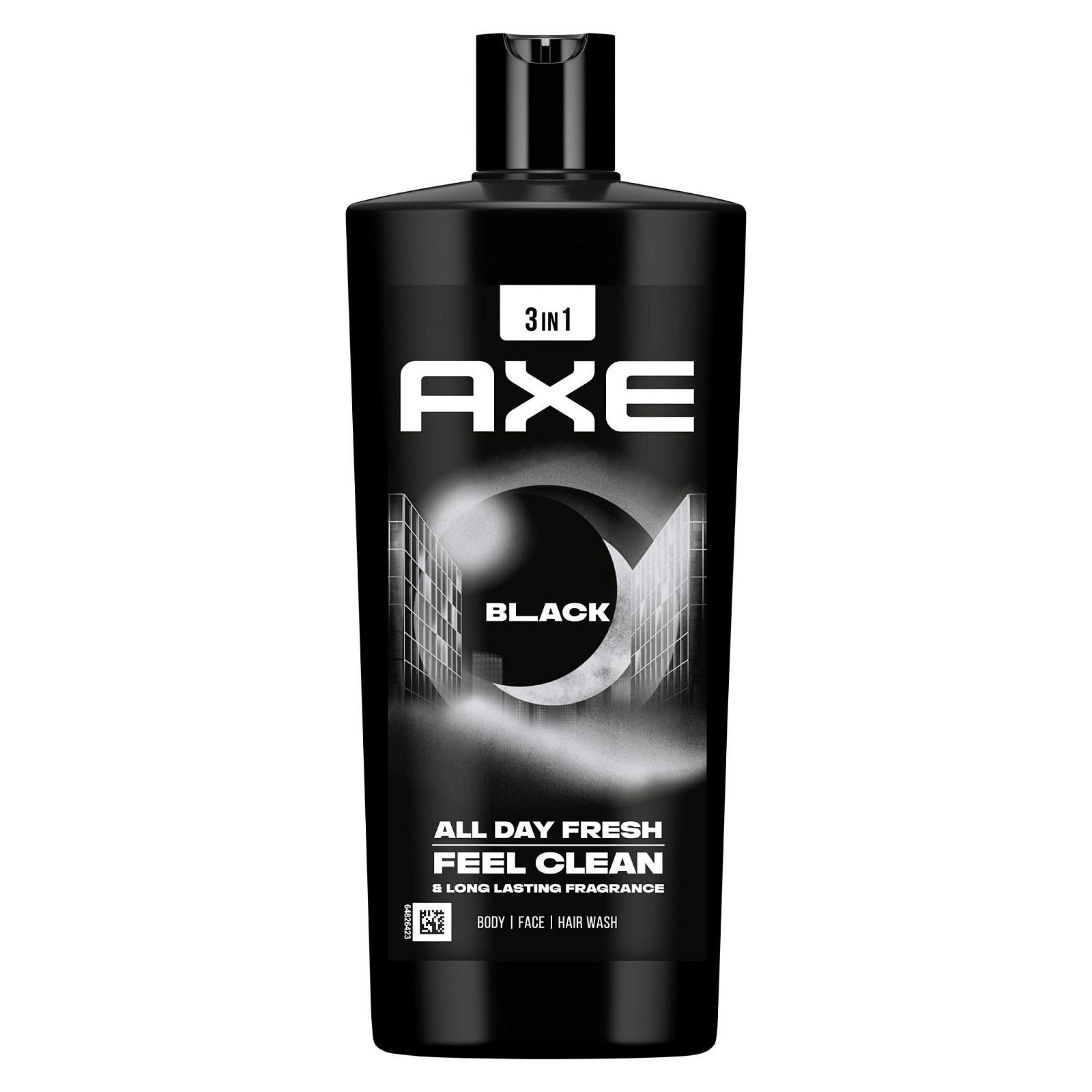 Гель для душа и шампунь Axe Black 3-в-1 XL 700 мл 1 шт., фото №1