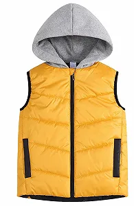 Детская пуховая жилет SEAUR с капюшоном, зимний - Фото 1