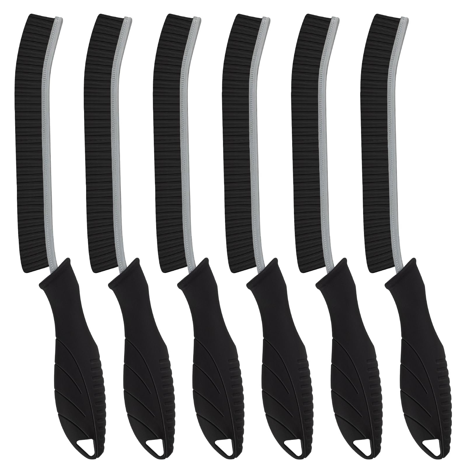 Щетка для чистки углов и стыков FOOGWEE Pure Clean жесткая щетина узкая 6 шт. Black, фото №1