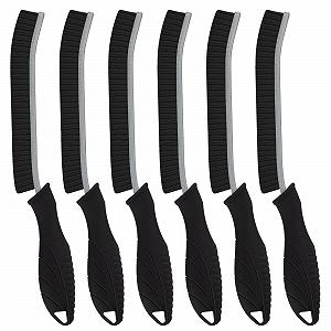 Щетка для чистки углов и стыков FOOGWEE Pure Clean жесткая щетина узкая 6 шт. Black - Фото 1