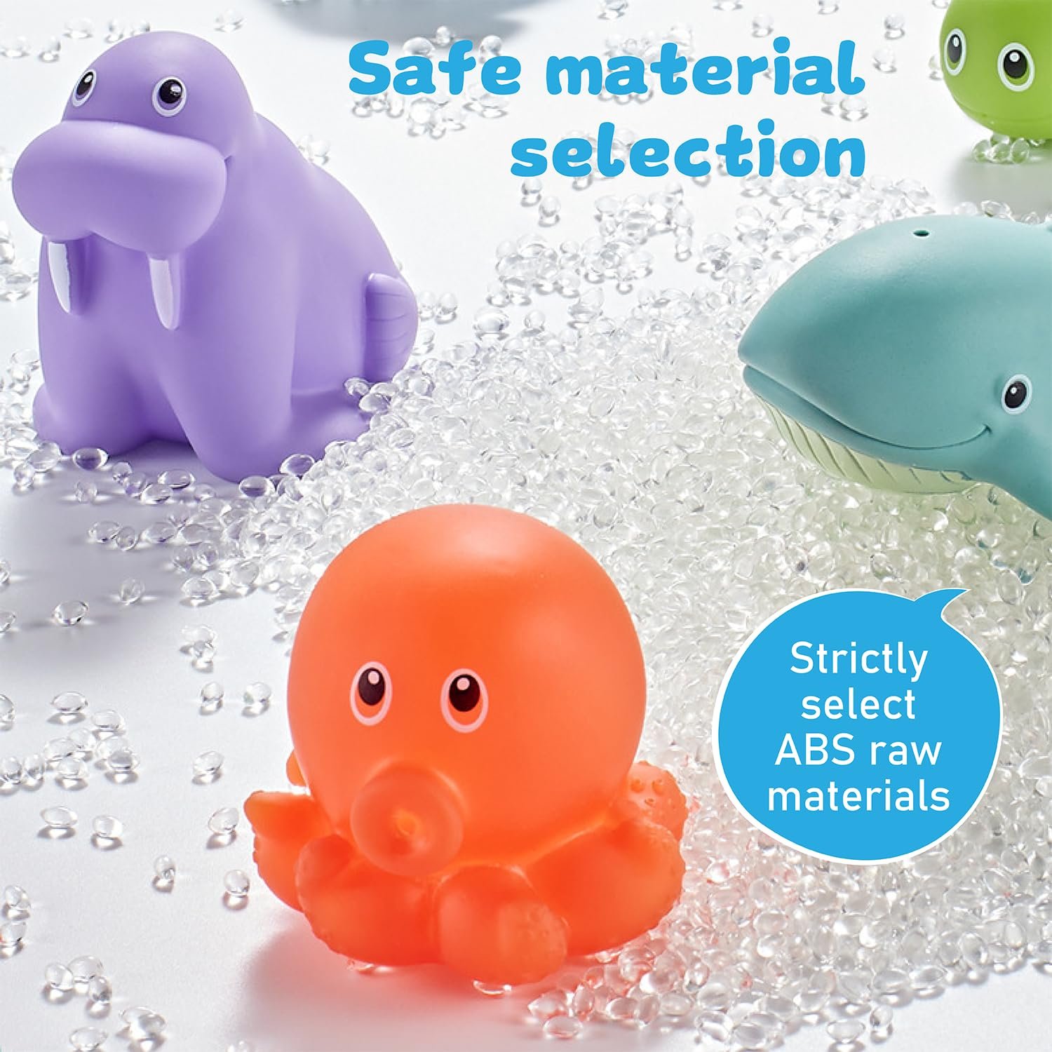 Набір іграшок для ванни з 7 предметів з рибальськими сітками, фото №6