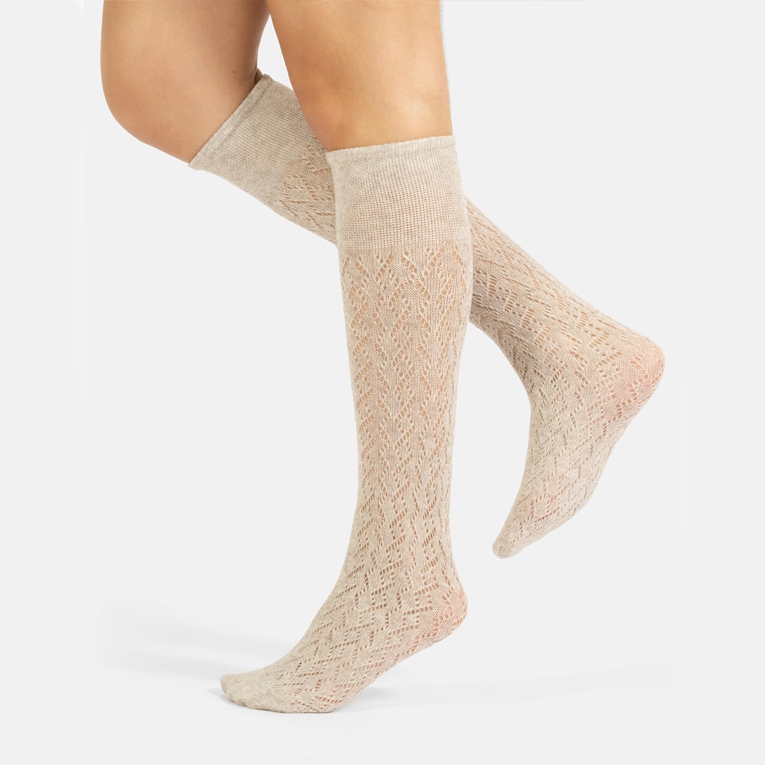 Панчохи Calzitaly В'язані Overknee Костюмні Бавовняні з візерунком, One Size, виробництво Італія, фото №4