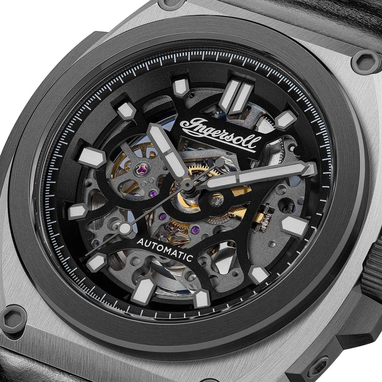 Мужские Автоматические Часы Ingersoll The Motion I11702B с Кожаным Ремешком, Диаметр Корпуса 50 мм, Черный, фото №4 Мужские Автоматические Часы Ingersoll The Motion I11702B с Кожаным Ремешком, Диаметр Корпуса 50 мм, Черный, фото №4