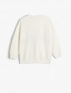 Толстовка Koton З довгими рукавами, круглим вирізом та принтом synthetic.ua - Фото 1