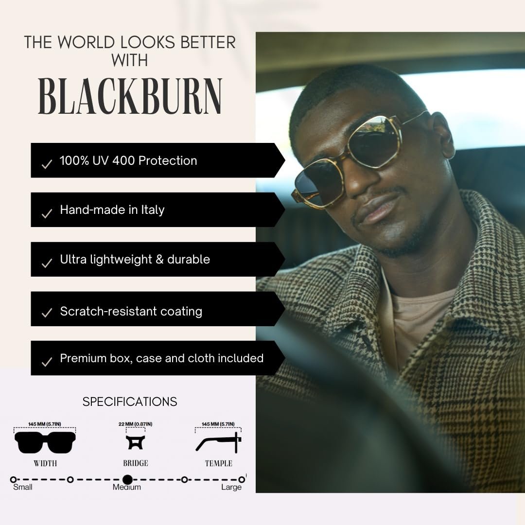 Сонцезахисні окуляри Без оправи Blackburn Італійські Модні Чоловічі Жіночі UV400, фото №5