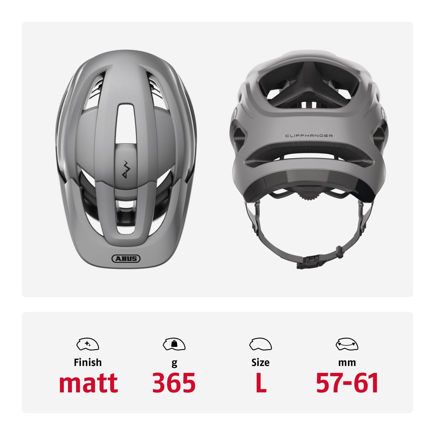 Шолом ABUS Cliffhanger MTB, для вимогливих трас, з великими вентиляційними отворами та системою ременів TriVider, для чоловіків і жінок, фото №3