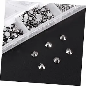 Наклейка Стразы для маникюра, украшение для ногтей, блестки для ногтей, орнамент, красочные стразы для ногтей, черные стразы synthetic.ua - Фото 1