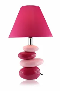 Настільна лампа Budawi Керамічна 35 см Рожева/Фіолетова - Фото 1