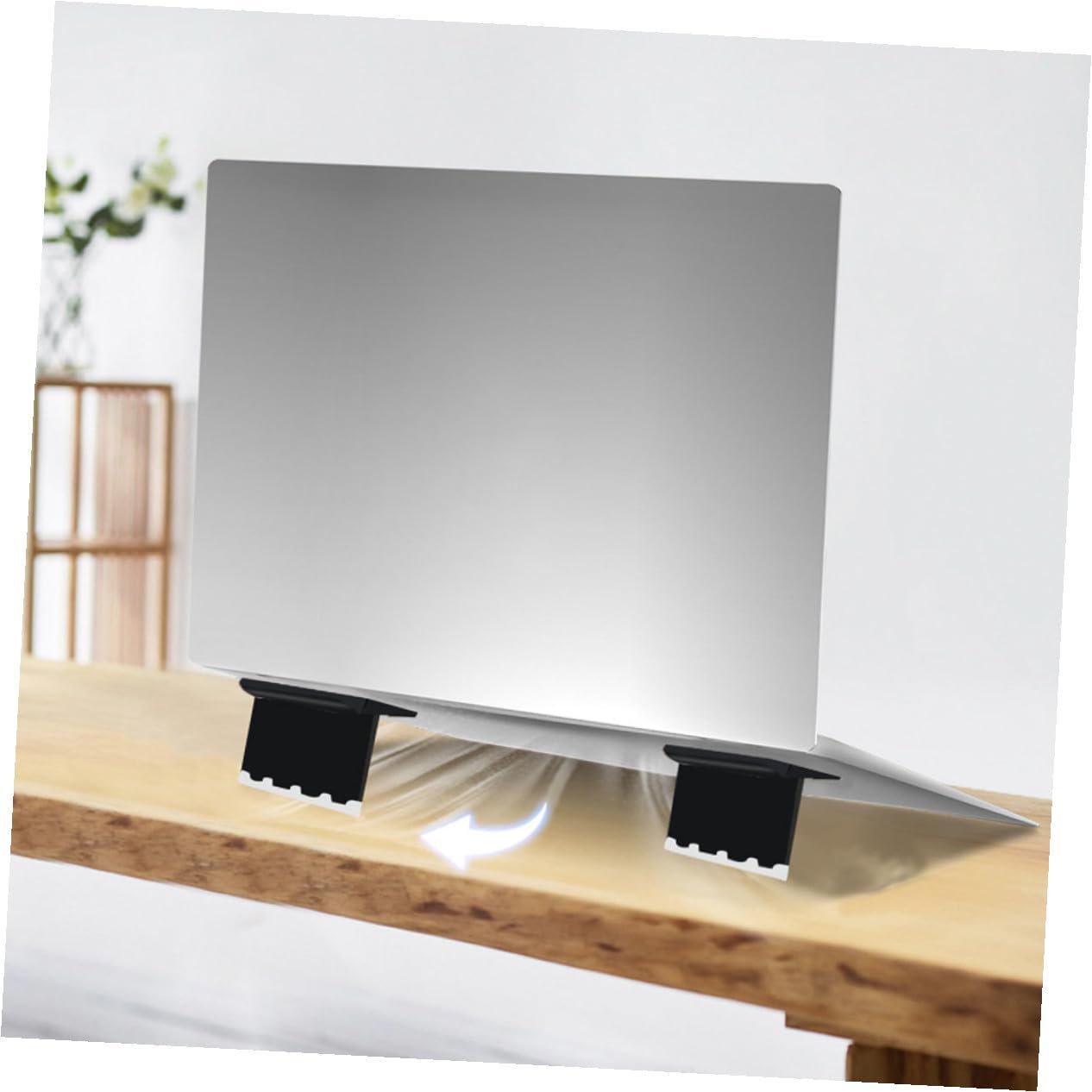 Подставка для ноутбука Портативная 2 шт. Прочный материал Компактный для поднятия ноутбука и улучшенного отвода тепла Эргономичный для снятия нагрузки со спины и рук Для стола, фото №2