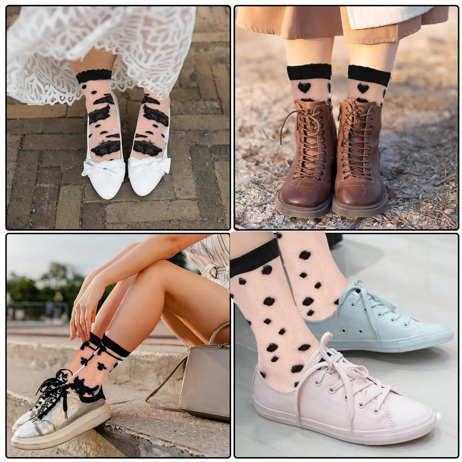 Носки Lusofie Прозрачные Женские Короткие в горошек полосатые клетчатые с рюшами Черные Прозрачные Щиколотки Сетчатые Летние Тонкие Модные Носки, черный, Универсальный размер, фото №8 Носки Lusofie Прозрачные Женские Короткие в горошек полосатые клетчатые с рюшами Черные Прозрачные Щиколотки Сетчатые Летние Тонкие Модные Носки, черный, Универсальный размер, фото №8