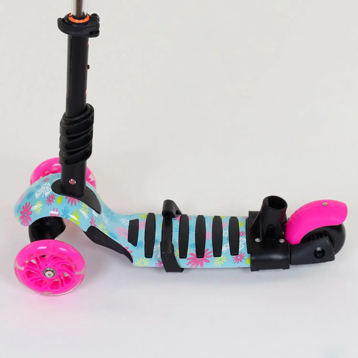 Самокат 5в1 Найкращий Scooter PU колеса з підосвітленням Абстракція Multicolor 84215, фото №5