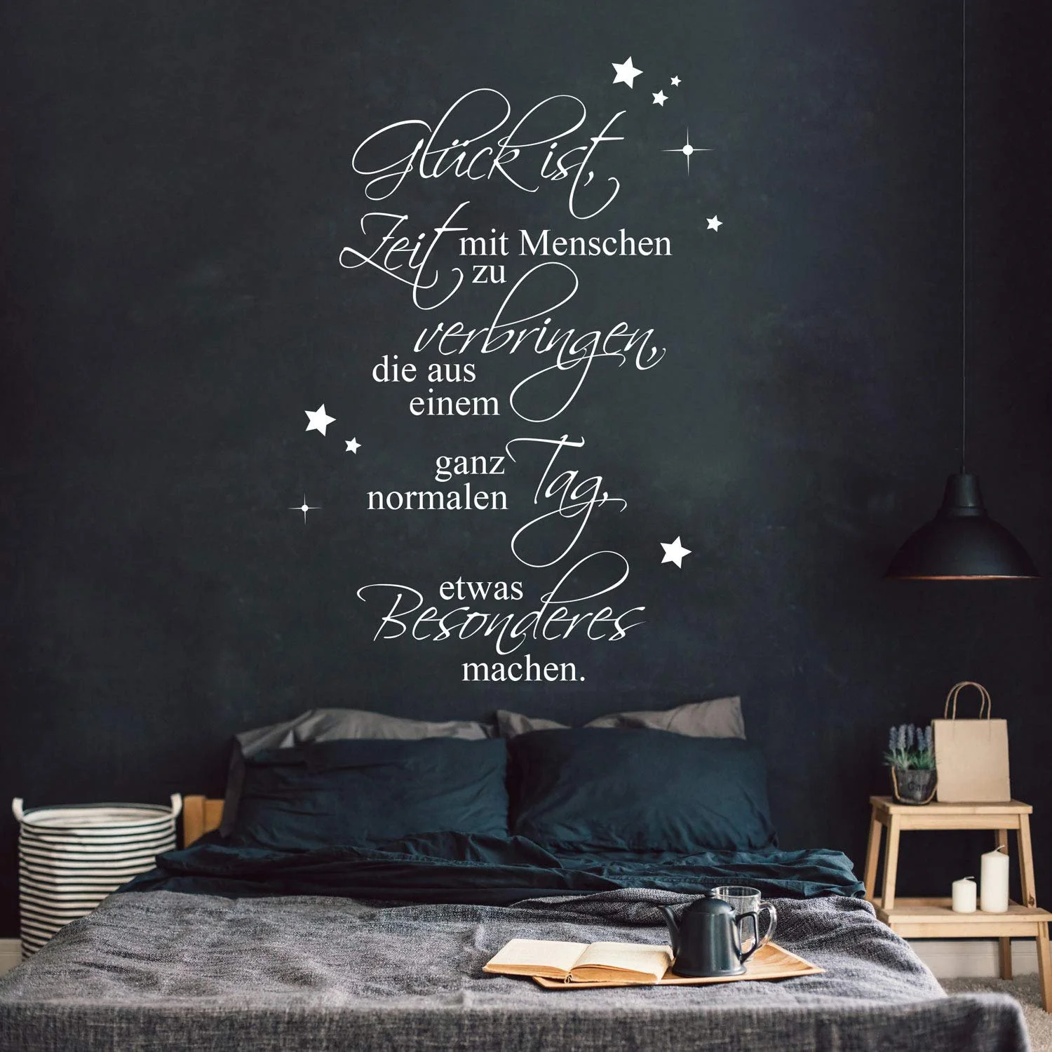 Наклейка на стіну ilka parey wall tattoo-world Happiness is time spending with stars M2449, фото №2