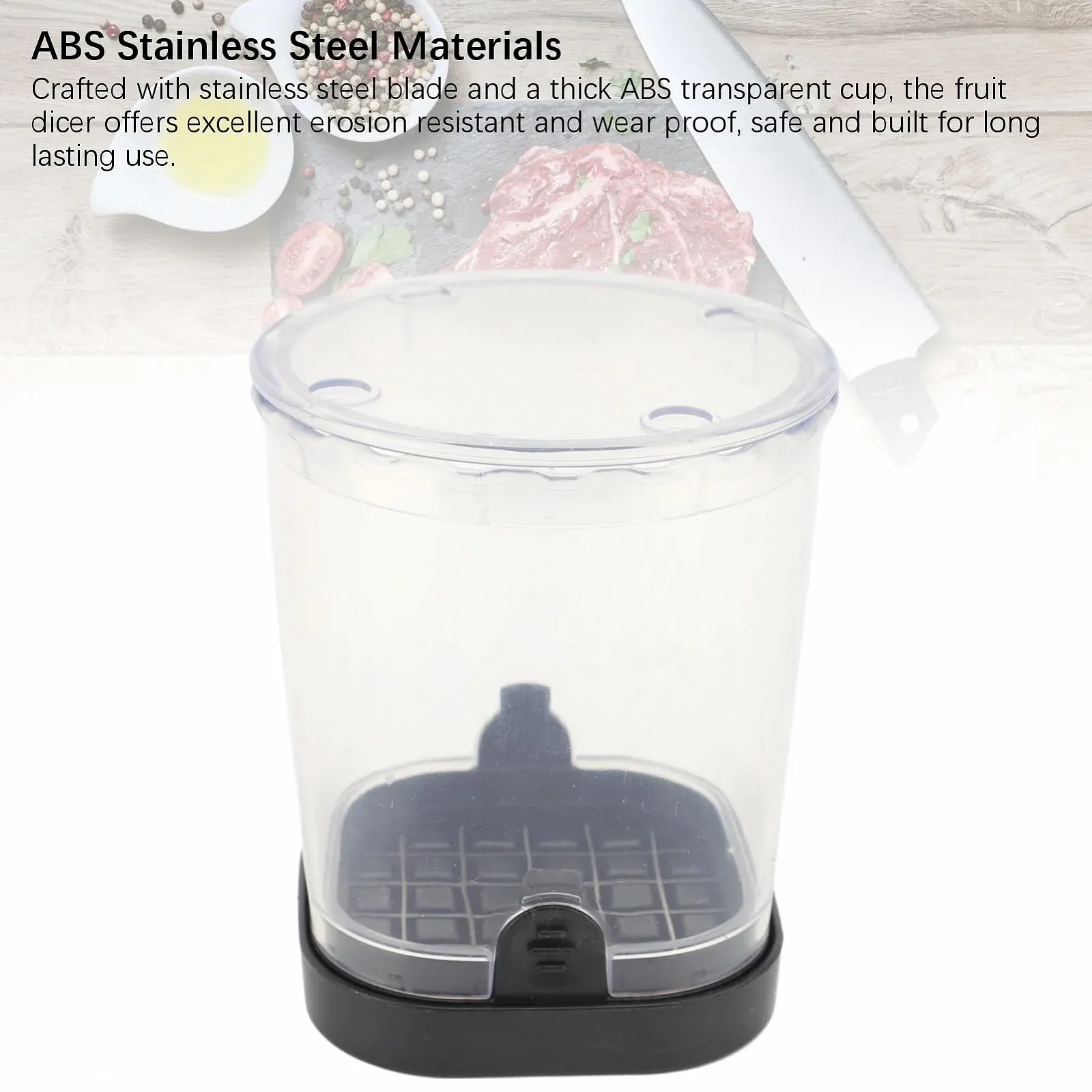 Овочерізка Omabeta з нержавіючої сталі з ABS -прозорою чашею для нарізання авокадо, огірків та шинки, фото №8