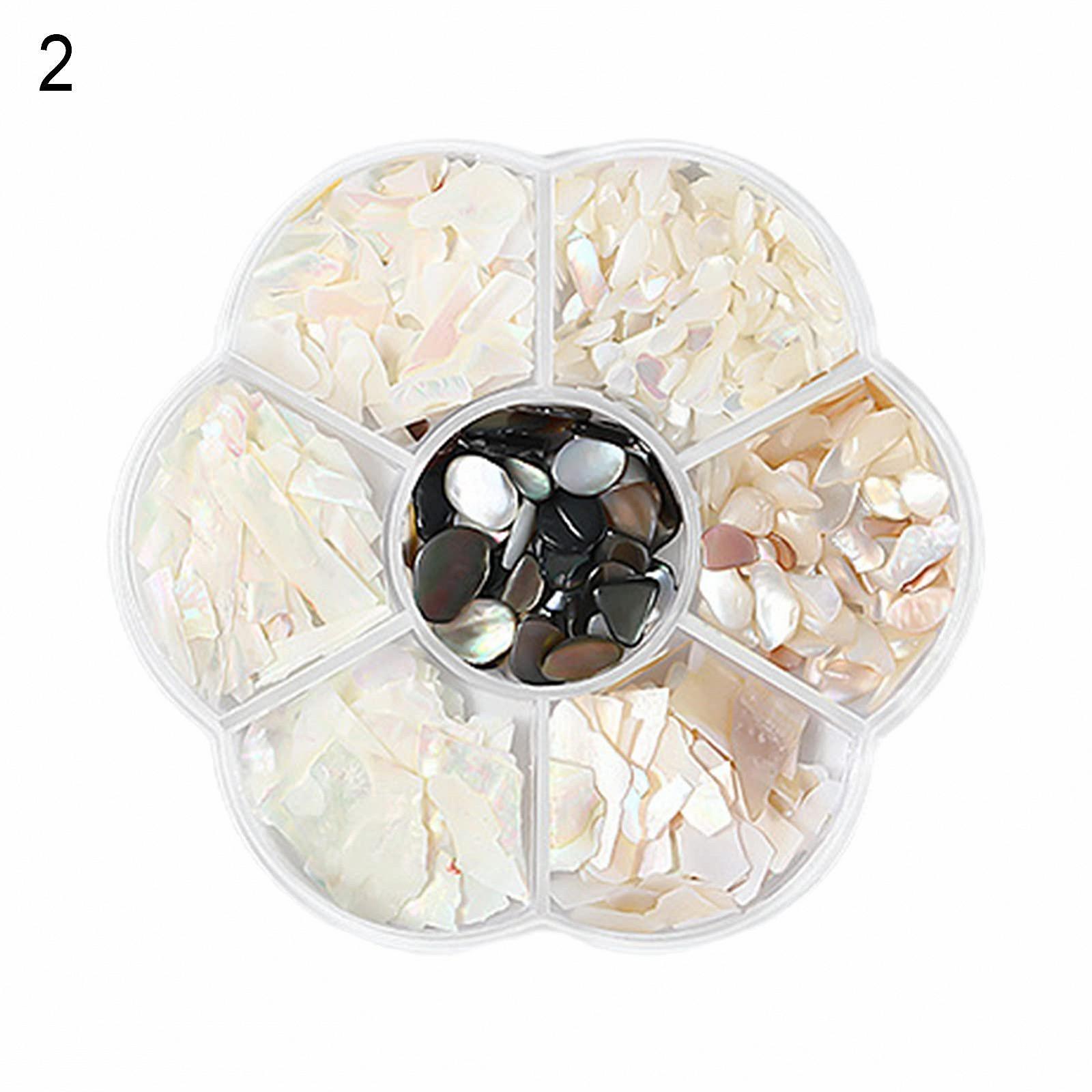 Наклейки для дизайна ногтей для женской вечеринки 1Box Маникюрные украшения Универсальное широкое применение Смола Аксессуары для ногтей Жемчужные блестки для фотографий 4, фото №3