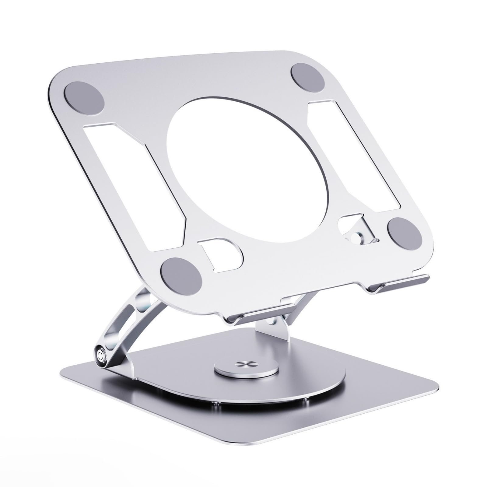 Подставка для ноутбука Эргономичная с вращающимся основанием на 360 градусов, регулируемая по высоте от 50 мм до 290 мм, выдерживает вес до 10 кг, фото №7