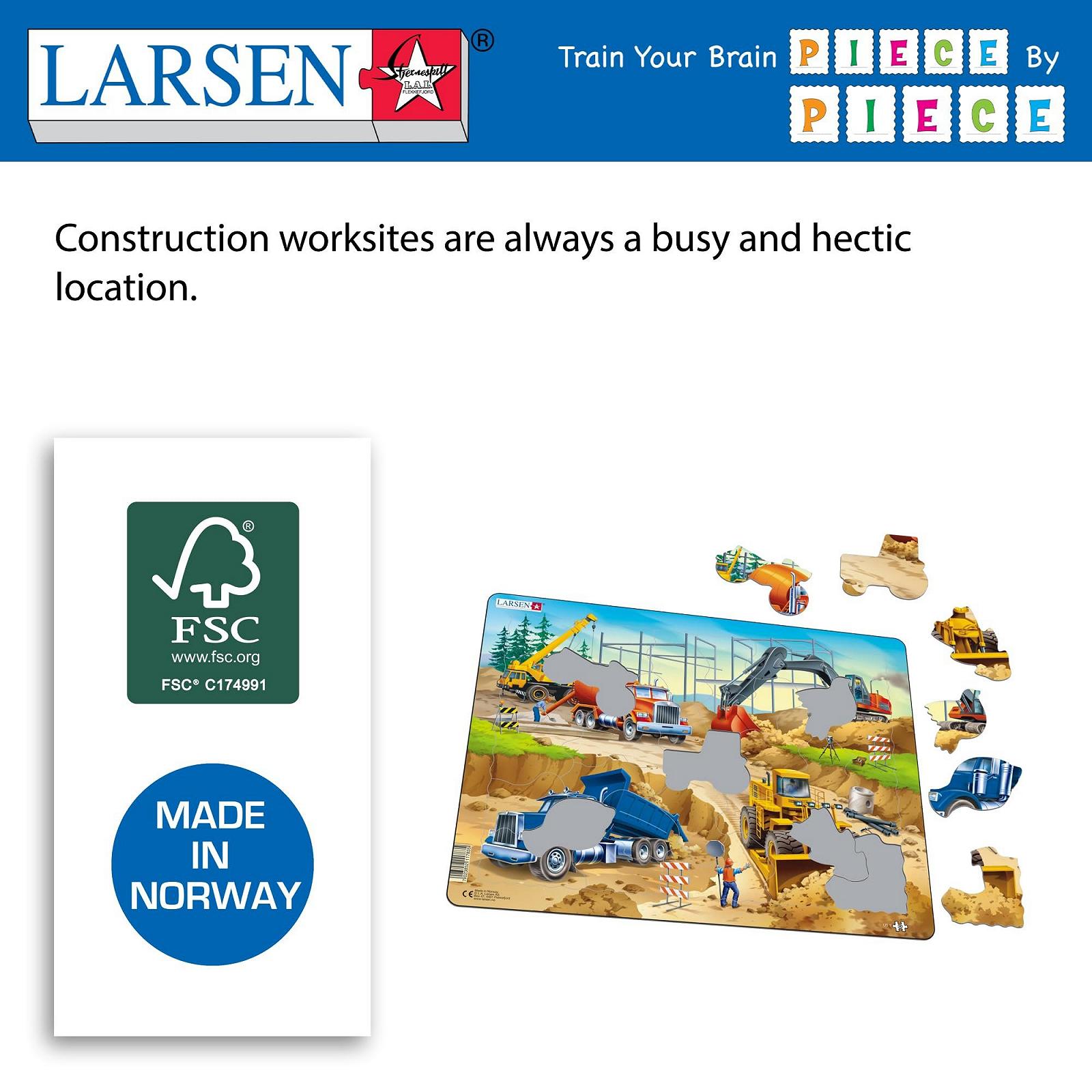 Пазл Larsen US1 Construction 30 деталей, фото №5