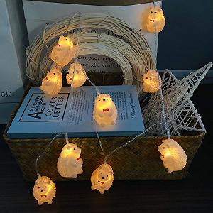 Гирлянда Riaxuebiy Ежик 3 м, 20 теплых белых LED, питание от USB - Фото 1