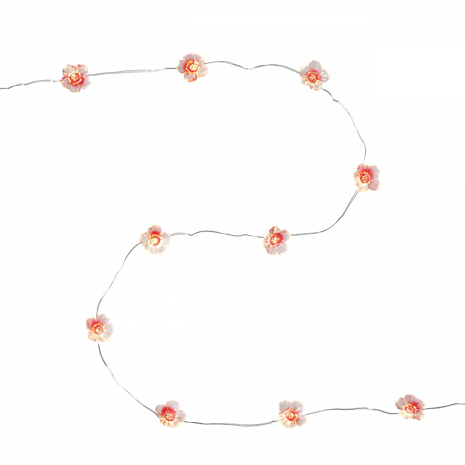 Гірлянда Lights4fun Micro LED Fairy Lights Flowers Sakura Теплий білий з таймером на батарейках для внутрішнього та зовнішнього освітлення. Довжина 2,2 м (включаючи кабель 0,3 м)., фото №8