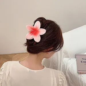 Заколки для волос Цветок - Цветок в тропическом стиле, нескользящая заколка-краб, сильная фиксация, мягкая, для лета, вечеринки, свадьбы synthetic.ua - Фото 1