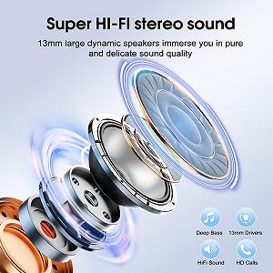 Навушники Bluetooth Csasan J90 Pro 14mm TPU ENC 40 годин IP7 Сірі synthetic.ua - Фото 1