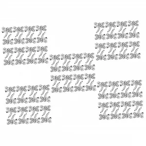 Підвіски для нігтів Mikinona, 100 шт, Бабка, Срібний сплав - Фото 1