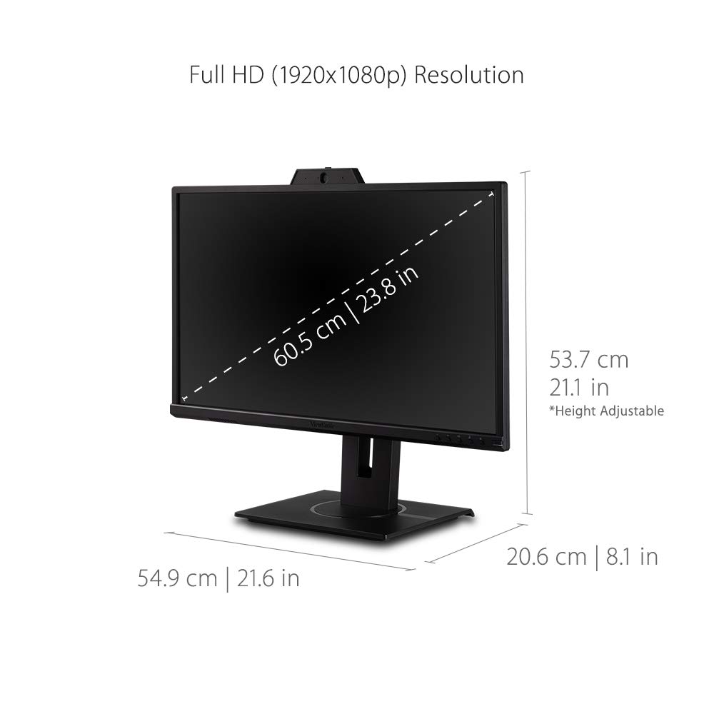 Монітор Viewsonic Business HDMI DP USB 3.0 Hub регулювання висоти догляд за очима чорний, фото №5