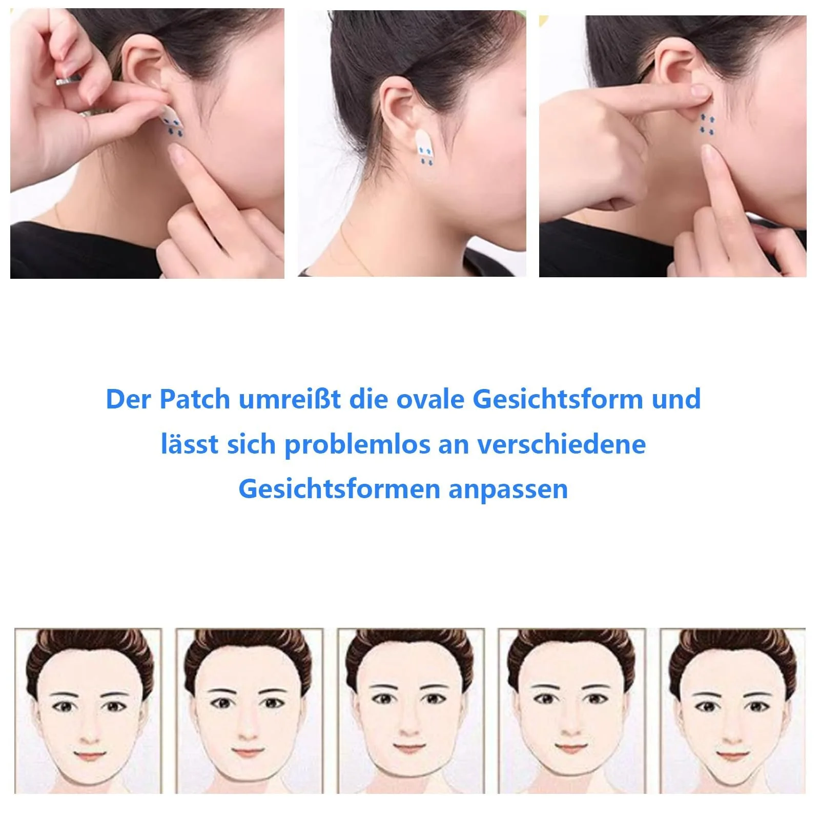 Наклейки для підтяжки обличчя GIONAR, 120 шт., V-подібна підтяжка обличчя, фото №4