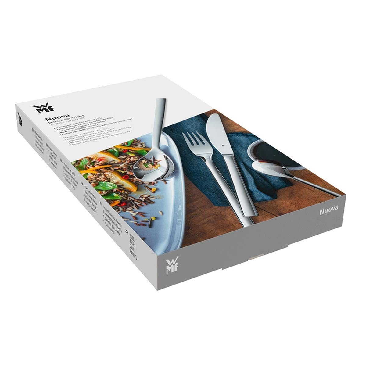 Набір столових приборів WMF Nuova, 4 предмети на 1 персону, ніж Monobloc, полірована нержавіюча сталь Cromargan, можна мити в посудомийній машині, фото №3 Набір столових приборів WMF Nuova, 4 предмети на 1 персону, ніж Monobloc, полірована нержавіюча сталь Cromargan, можна мити в посудомийній машині, фото №3