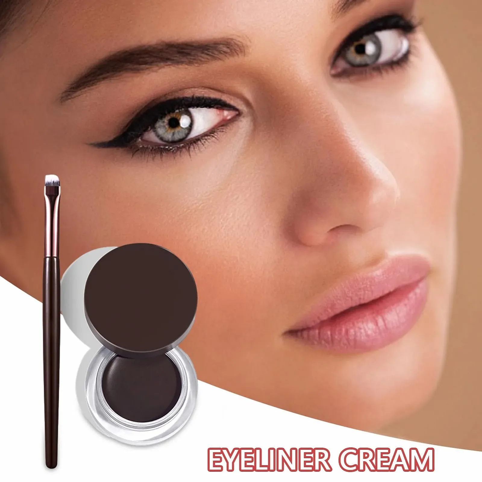 Гелева Підводка-пудра для брів Чорно-коричнева, фото №5