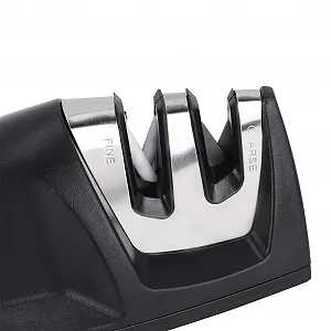 Точило для кухонних ножів Jeffergarden 2 слоти плоска Чорна synthetic.ua - Фото 1