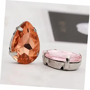 Краплинні Стрази LALAFINA, 150 шт, Скляні з Кігтиками, Пришивні у Формі Краплі для Одягу synthetic.ua - Фото 1