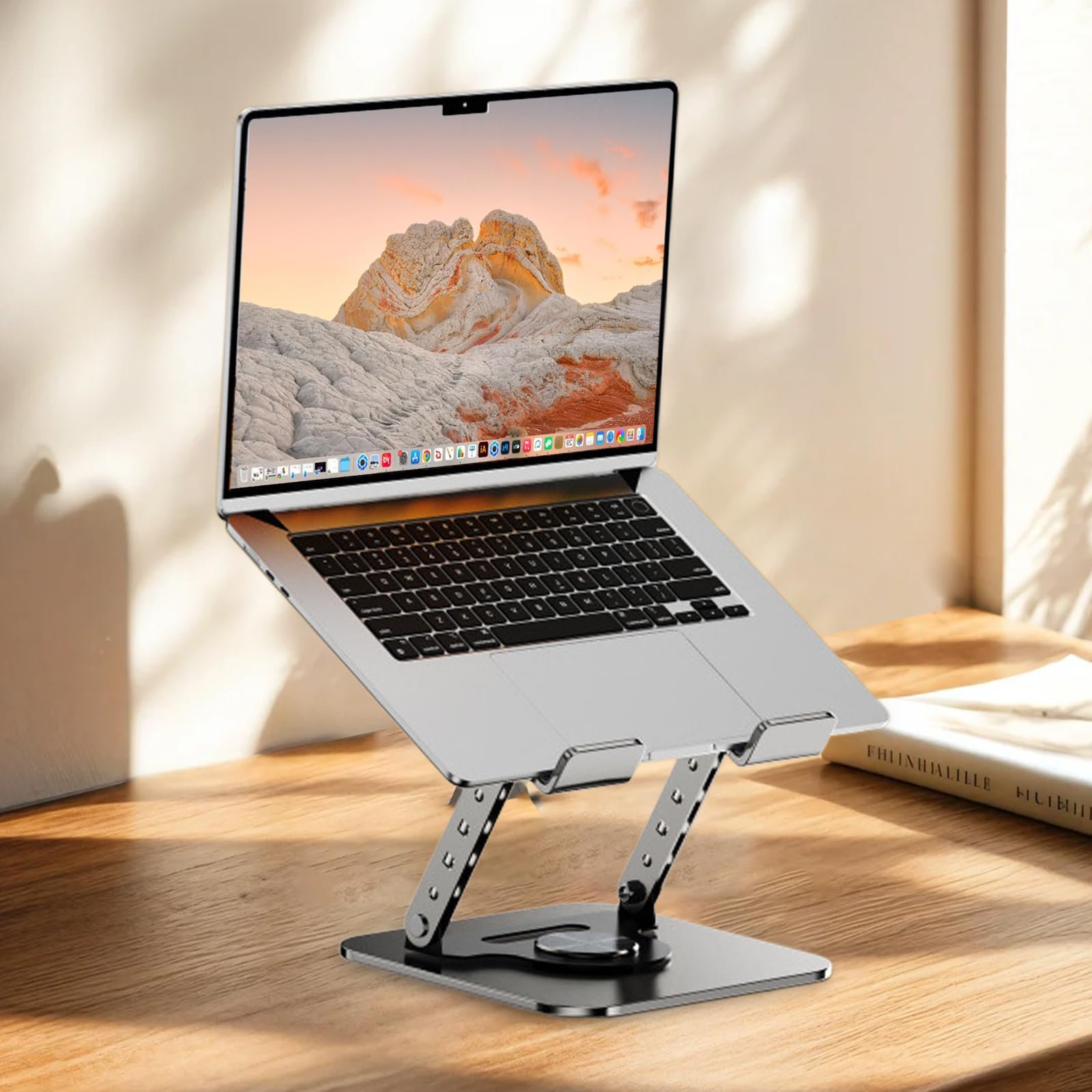Підставка для ноутбука, регульована по висоті, нековзна,  360, складана портативна, фото №6