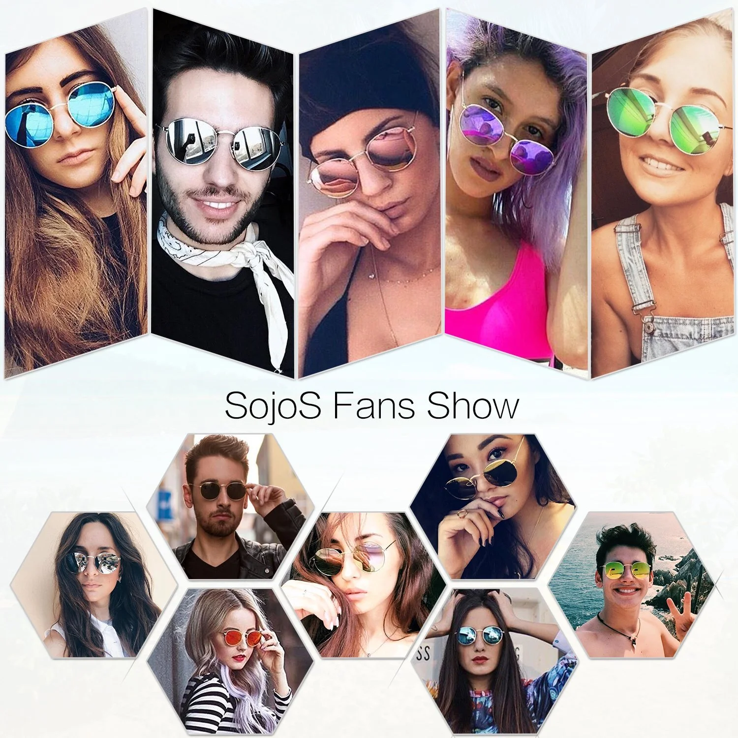 Сонцезахисні окуляри SojoS круглі SJ1014 поляризовані унісекс з дзеркальними лінзами, фото №3