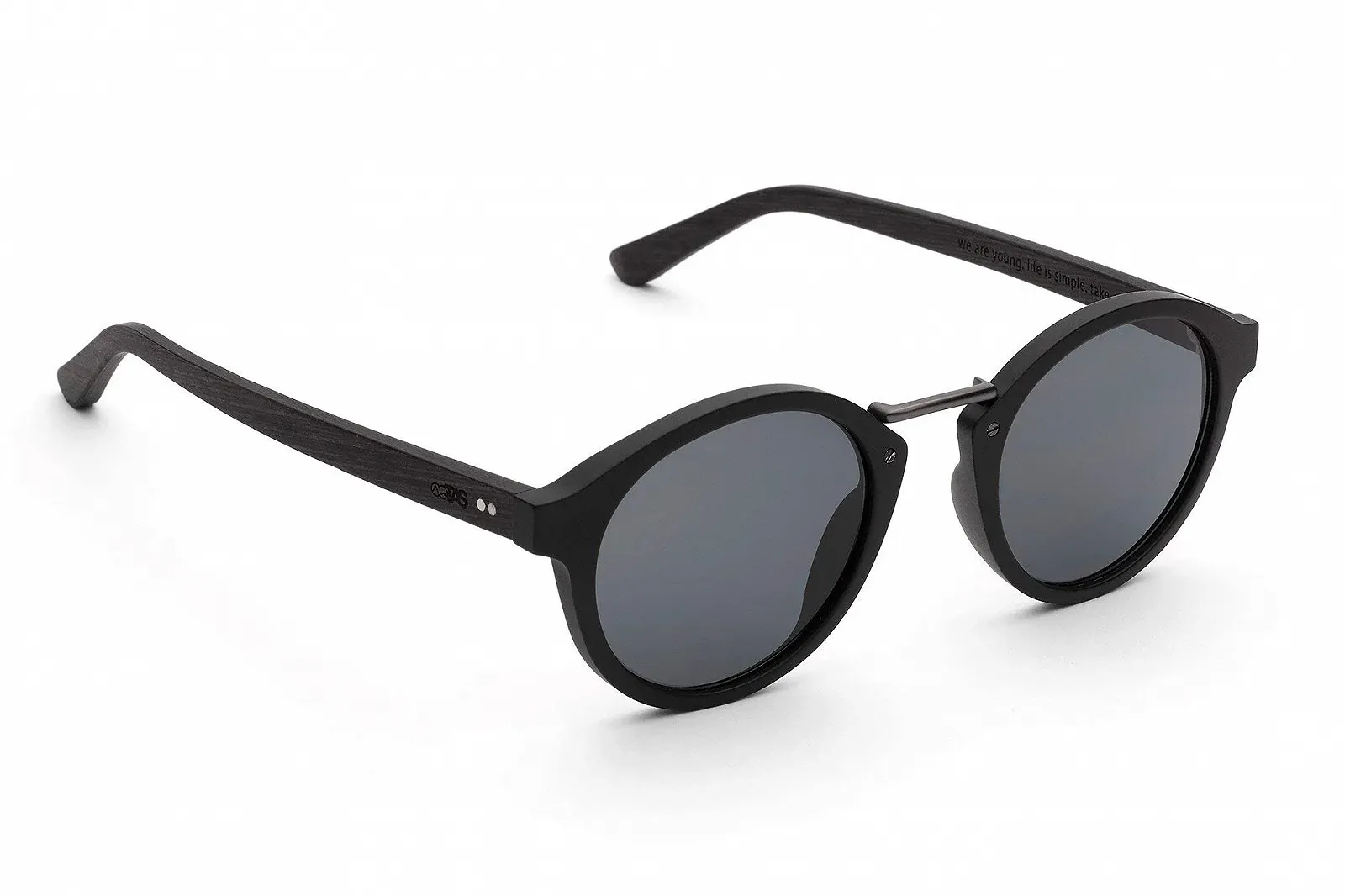 Сонцезахисні окуляри Жіночі Дерев'яні TAKE A SHOT Круглі Лінзи Металевий Місток UV400 Захист, фото №2