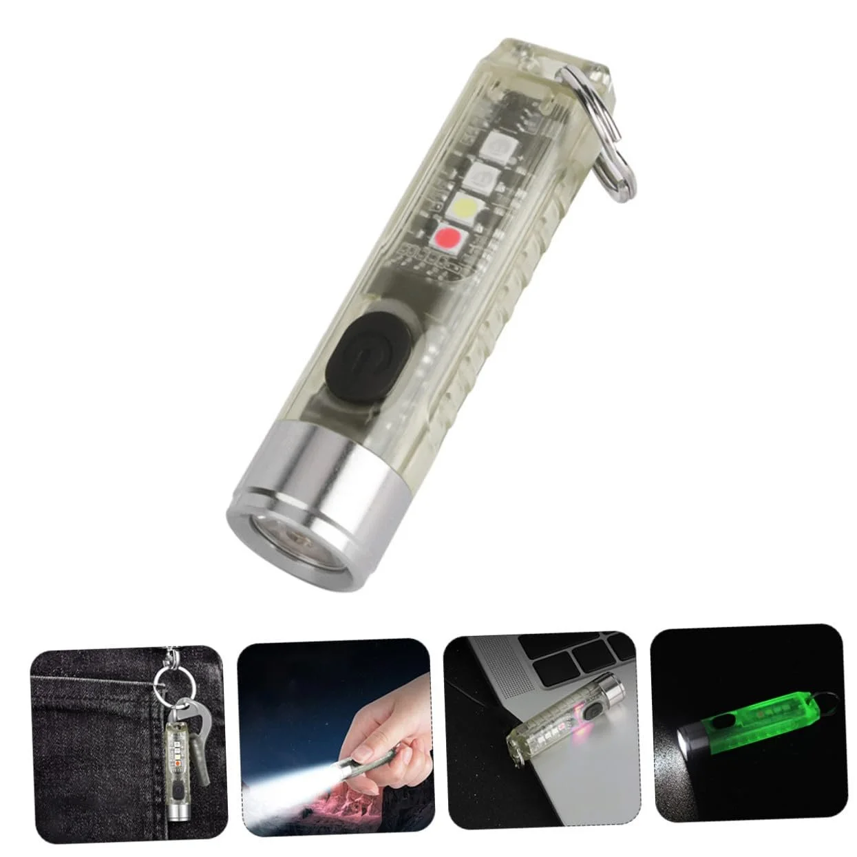 Ліхтарик NOLITOY LED Mini USB акумуляторний, брелок, ударостійкий, надяскравий, портативний, для кемпінгу, надзвичайних ситуацій і подарунків, фото №9